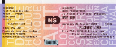 Scan place de concert : Nada Surf l (Paris 8e)